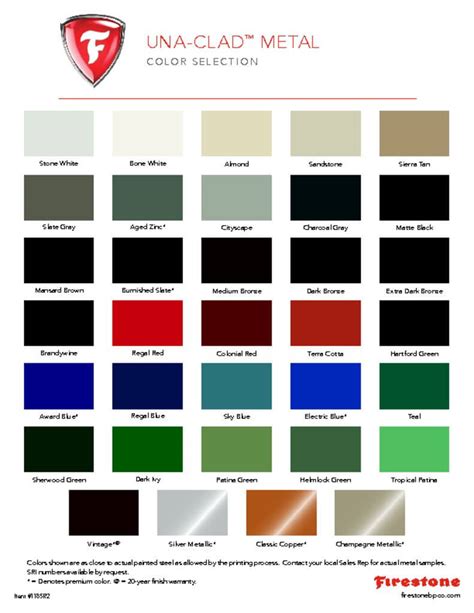 firestone sheet metal|firestone sheet metal color chart.